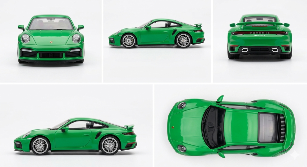 Mini GT Porsche 911 Turbo S (992) Python Green